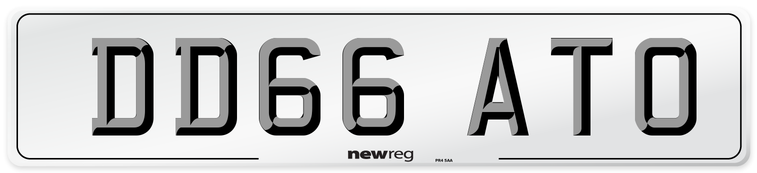 DD66 ATO Number Plate from New Reg